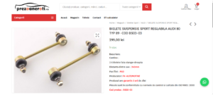 prezoaneroti.ro Product page on desktop