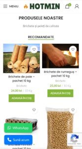 hotmin.ro - first page - mobile